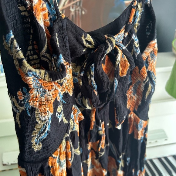 Patrons of Peace Black and Orange Floral Jumpsuit M - Picture 8 of 16